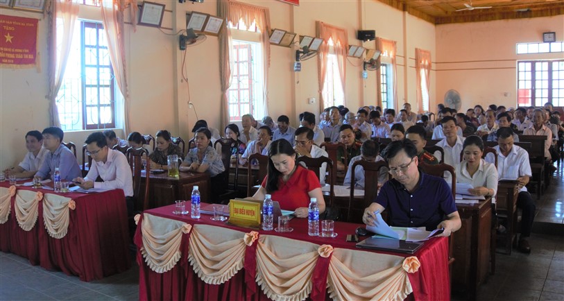 Đảng bộ xã Hương Vĩnh tổ chức Hội nghị sơ kết công tác xây dựng Đảng và xây dựng NTM 6 tháng đầu năm và triển khai nhiệm vụ 6 tháng cuối năm 2020