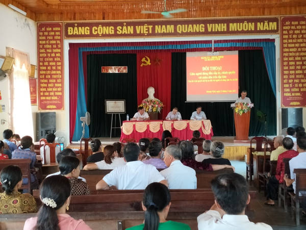 Hương Vĩnh tổ chức Hội nghị tiếp xúc, đối thoại với nhân dân lần thứ nhất năm 2023