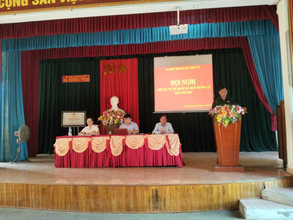 Hương Vĩnh tổ chức Hội nghị tiếp xúc cử tri với đại biểu HĐND huyện, khóa XXI nhiệm kỳ 2021-2026