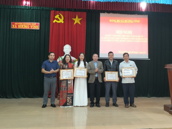 Đảng ủy xã Hương Vĩnh tổ chức HN sơ kết 03 năm thực hiện KL số 01-KL/TW,  ngày 18/5/2021 của Bộ