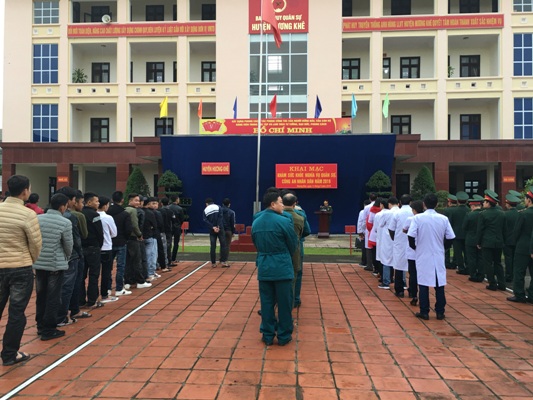 Hương Khê: Khai mạc khám sức khỏe nghĩa vụ quân sự năm 2019
